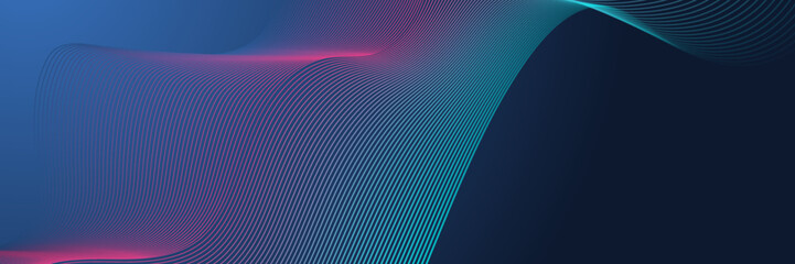 Wave flow of quantum computer technology. Quantum innovation technology. Artificial intelligence. Digital big data visualization. Quantum computer tech background. Vector illustration