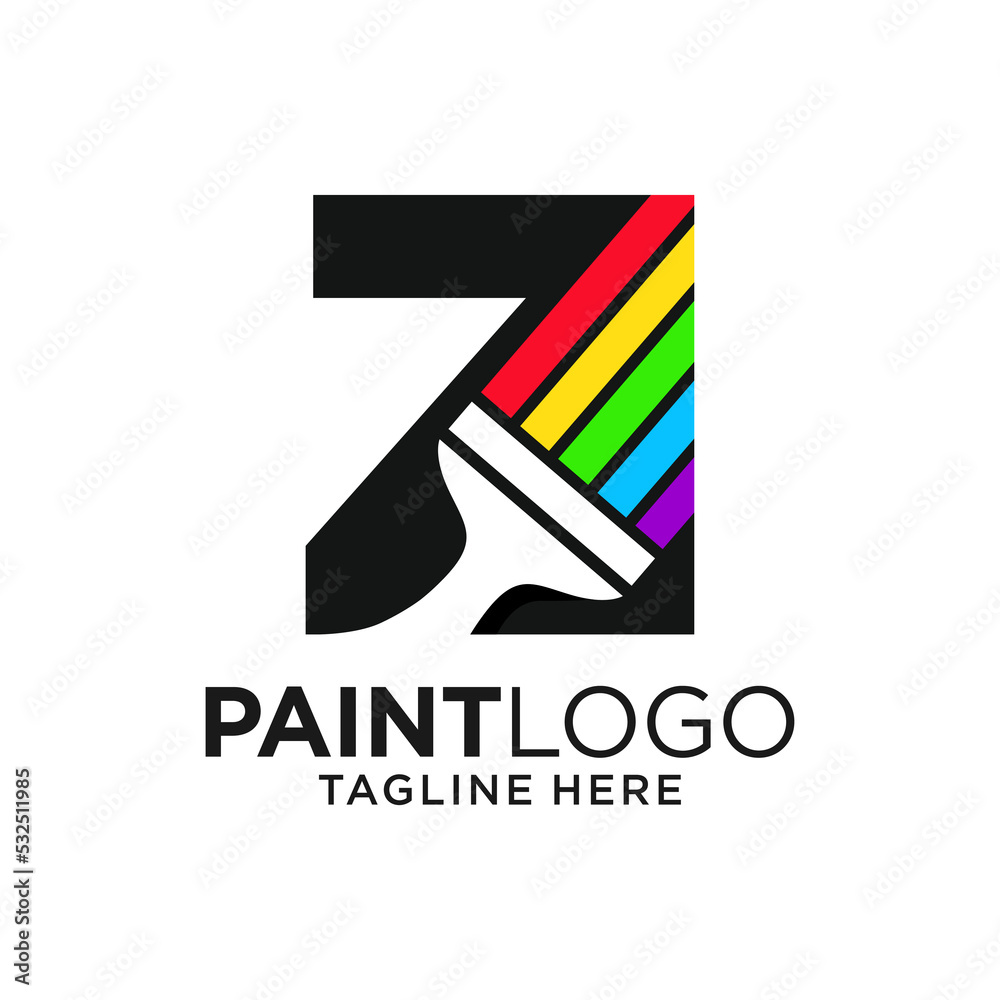 Letter Z Paint Logo Design Template Inspiration, Vector Illustration ...