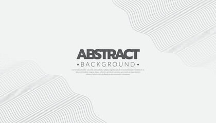Poster - Wave textured white background. Abstract modern grey white waves and lines pattern template. Vector illustration. Minimalist concept.