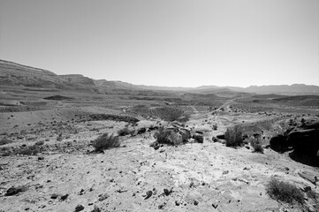 Canvas Print - Rock formations in the Israel desert