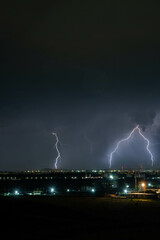 lightning in the city