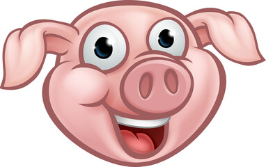 Sticker - Pig Cartoon Character