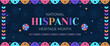 © Applesix_std - Hispanic heritage month horizontal banner design template