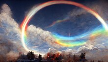 An Illustration Of A Circumhorizontal Arc, Ice Halos, Fire Rainbow