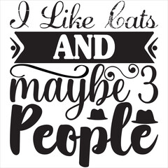 Poster - I like cats and maybe people