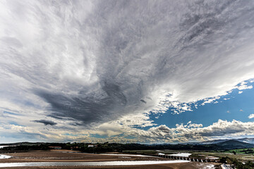 Wall Mural - storm clouds over the city