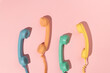 © Pixel Stories/Stocksy - Old pastel stationary phone phone handsets