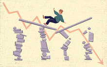 Economic Financial Crisis Illustration Concept