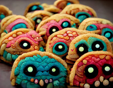Monster Decorated Cookies