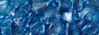 Leinwandbild Motiv Chunks of clear glittering blue ice. Abstract cold or frozen winter background.