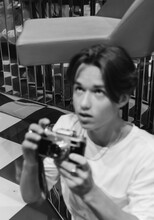 Teenager With Analog Camera 
