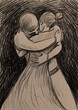 © Vladimir Ilievski/Stocksy - Hug digital illustration