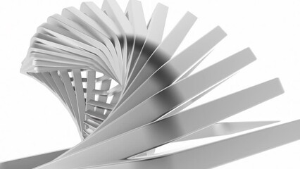 Poster - Metal frame with hexagonal shape, 3d rendering.