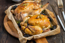 Roast Chicken  With Dried Fruit