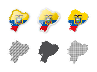 Wall Mural - Ecuador - Maps Collection. Six maps of different designs.