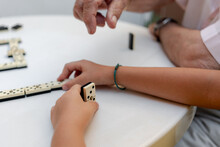 Playing Dominoes With Great Grandfather