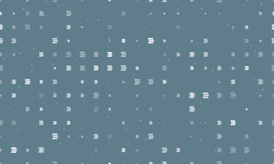 Poster - Seamless background pattern of evenly spaced white discussion symbols of different sizes and opacity. Vector illustration on blue grey background with stars