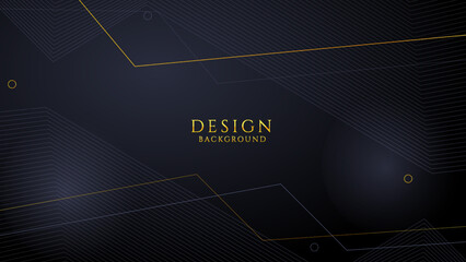 elegant black and gold modern wave abstract background