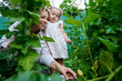 © AD Astra Team/Stocksy - Mom and daughter pick vegetables in the garden