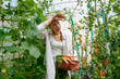 © AD Astra Team/Stocksy - A woman collects vegetables in a greenhouse
