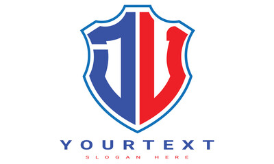 DV Two letters shield logo design.
