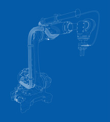 Wall Mural - Industrial robot manipulator.