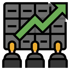 Sticker - stock market icon