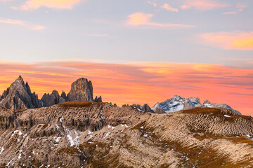 Wall Mural - Mountain landscape view at a the sunset