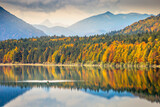 Fototapeta Do pokoju - Sylvenstein Lake in Bavarian Alps at autumn, Southern Germany, near Austria