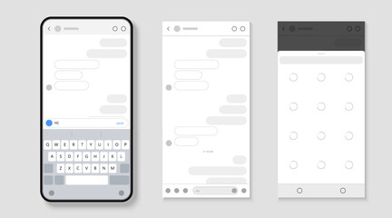 SMS interface mockup