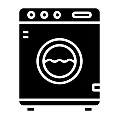 Poster - Washing Machine Icon Style