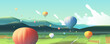 Hot air balloon festival banner