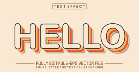 Poster - Hello text editable style effect