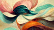 Abstract twirling pastel colors, background wallpaper