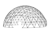 Spherical Structured Tent Shell, Just Frame Cut Out On White Bacground..