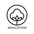 100% cotton icon. 