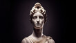 Illustration of a Renaissance marble statue of Artemis. She is the Goddess of the Moon, virginity, and animals. Artemis in Greek mythology, known as Diana in Roman mythology.
