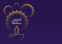 Vector Illustration Of Happy Diwali Festival Poster