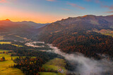 Fototapeta Niebo - Abendstimmung, Alpen