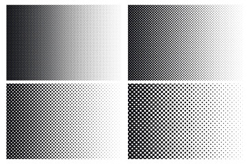 Wall Mural - Halftone square dots. Checkered halftone pattern. Abstract squares background.