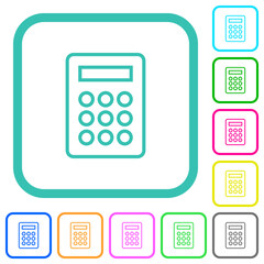 Wall Mural - Calculator outline vivid colored flat icons