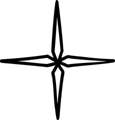Poster - Doodle of Christmas star twinkling sparkle drawing