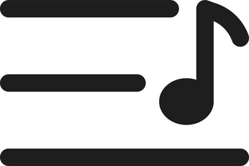 Poster - Music list icon, playlist hamburger menu button