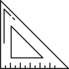 Aufkleber - Triangle ruler outline icon, measurement tool sign