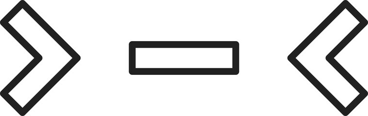 Poster - Less, more, minus mathematical web design symbols