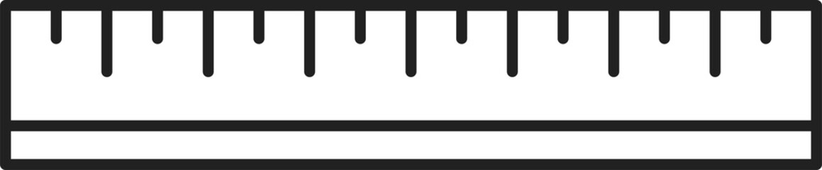 Aufkleber - Ruler outline icon, mathematical measurement tool