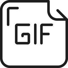 Poster - Gif file line icon, graphic interchange format
