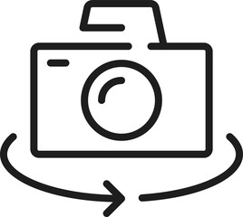 Poster - Rotate camera mode, vector 360 selfie degree view