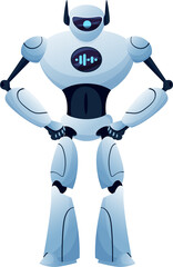 Aufkleber - Robot bot cartoon character, transformer cyborg