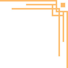Poster - Deco corner frame with geometry lines edge shapes